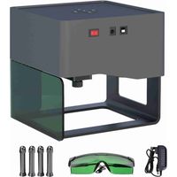 Graveur Laser 80x80mm, zone de gravure, Machine de marquage Portable pour bois, bambou, cuir, plastique, céramique