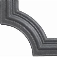 Décor d'angle avec moulure - Hauteur 145x145mm section en profil de 45mm épaisseur 16mm - Fonte - DECO FER FORGE