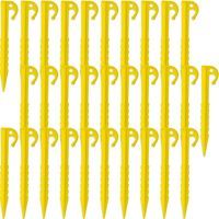 Piquets Tente Plastique Spirale Lot de 100 Fixations Sol Tente, Auvents Camping, Caravane