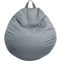 Pouf Poire déhoussable - 80x70 cm Gris foncé Bananair Fabriqué en France