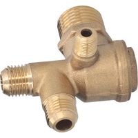Composants de remplacement de Valve de compresseur d'air, accessoire de clapet anti-retour à Double tuyau en laiton à 4 voies 10x14x14x16mm