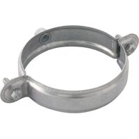 Plombelec – Collier de serrage galvanisé Ø 100 – Acier galvanisé – Embase 7 x 125 – Fixation pour descentes de gouttière