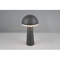 FUNGO LAMPADA DA TAVOLO RICARICABILE ANTRACITE REGOLAZIONE INTESITA' E TEMPERATURA DI COLORE 3.000K - 4.000K - 6.500K IP54 H.31CM LED 2W 200lm, 3000+4000+6500K