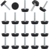 royaluxe-Lot de 20 niveleurs réglables filetés à visser pour meubles, pieds de nivellement M6 pour meubles de patio, pieds de table, chaises et pieds de meubles