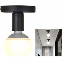 Industriel Plafonnier Industrielle Vintage métal Suspension Luminaire,Plafonnier Fer forge Mini plafonnier créatif moderne,pour Entrée,Porche,Couloir,Grenier,allée,Salle à Manger.(noir)-(Sans Ampoule)
