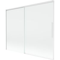 Mexen Rox Duschwand für die Badewanne, 2-flügelig, verschiebbar, 190 x 150 cm, transparent, weiß - 8C9-190-001-20-00