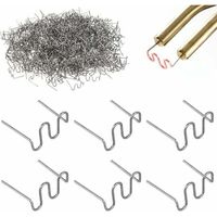 500 Pièces Agrafes Chaudes Métal 0.8mm Agrafe de Soudure Plastique Baguettes de Soudage Agrafe Chaude en Acier au Tungstène Agrafes Reparation Plastique pour Soudage de Carrosserie-