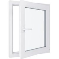 Finestra in PVC - Triplo vetro - Bianco - 800 mmx800 mm cm
