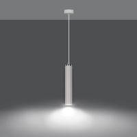 Suspension Emibig Luna blanche/chromée GU10 1x Ø8cm