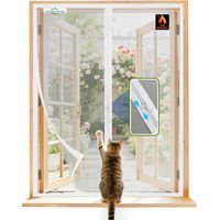 Fenster-Moskitonetz 155 x 120 cm, einfache Montage, feuerhemmendes und reißfestes Fiberglas, praktischer Reißverschluss, weiß
