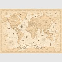 Papier peint intissé - Atlas ancien - 375x270 cm