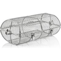 Bbq-Toro – Panier grill en acier inoxydable pour broche rotative 42,5 x 21 x 16 cm – 2 grilles réversibles – Durable et facile à nettoyer