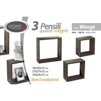 Set aus 3 Wengé-Modulen 30/27/24 cm