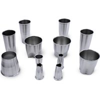 Edelstahl Plätzchen Ausstechform silber - 12er Set - Keks Ausstecher aus Metall - Keksausstecher Kreis Herz Blume Stern Weihnachten Advent