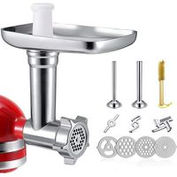 Hachoir À Viande Compatible Pour Accessoires Kitchenaid Tuyaux De Remplissage De Saucisse Avec 4 Disques - Accessoires D'extension Pour Artisan