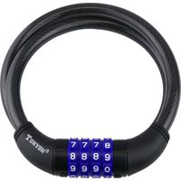 PrimeMatik - Câble en acier avec cadenas pour vélo 12x800mm combinaison