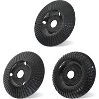3 Pièces Disque Bois Meuleuse en Bois en Carbure de Tungstène 125mm Ensemble de Disques Disques de Meulage pour Façonner Meuler Couper et Sculpture sur Bois Roues pour Meuleuse d'angle,