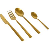Set De 16 Couverts Au Style Industriel Finition Dorée - Bo-camp