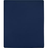 vidaXL Jersey Fitted Sheet Navy Blue 160x200 cm Cotton