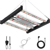Jiubiaz 2 lámparas LED para plantas de 120 W con espectro completo y función de regulación de intensidad: iluminación eficiente para jardines interiores e invernaderos