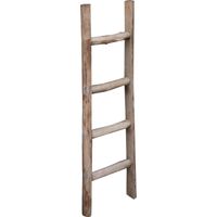 Toallero escalera de madera baño moderno suelo de pared a pared escalera de bambú toallero portaobjetos librería