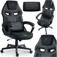 Gaming Chair with Lumbar Support, Adjustable Height, 360 Rotation