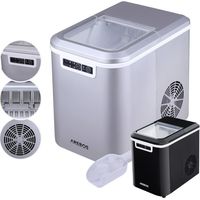 Arebos – Machine à glaçons professionnelle 2,2L – 12 kg en 24h – 9 glaçons en 10-15 min – Auto-nettoyage – Design compact et élégant