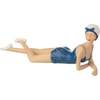 Statuette Femme "Maillot de Bain" 54cm Bleu