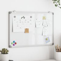 Tableau blanc magnétique 40x30x1,7 cm aluminium vidaXL