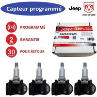 TPMS-Sensor 433MHz vorprogrammiert für JEEP Grand Cherokee (2016-2021) / DODGE Durango (2018+) - Set von 4