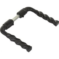 Doppel-Aluminium-Stützfuß Schwarz Für Gitter Und Tor 85