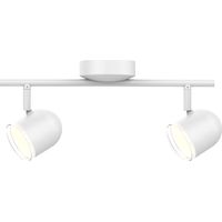 Plafoniera LED 2 luci orientabile bianca 3000K Polux