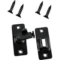 Loquet De Porte Coulissante 90 Degrés En Acier Inoxydable Verrou Porte Intérieure Sécurité Serrure Angle Droit Pour Porte Coulissante (Argent)