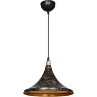 Suspension Kalyon métal doré noir ASZ1650