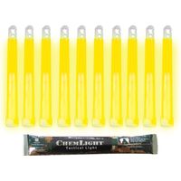 Cyalume Bastoncino luminoso giallo militare ChemLight Lightsticks 15cm - Light Sticks ultra-luminosi 12 ore (Scatola da10)