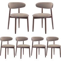 Colamy – Lot de 6 chaises en bois massif – Style nordique minimaliste – Dimensions : 81cm x 56cm x 56,5cm – Charge max 125kg – Pour salle à manger et cuisine