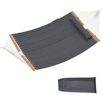Hamac double durable avec sac de rangement, hamac confortable à crochets multiples, hamac décoratif pour le jardin
