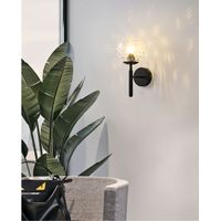 Lampe murale moderne Lampe murale LED Lampe murale LED Lampe miroir Lampe murale LED Lampe murale LED en verre Lampe murale moderne Intérieur. Couvrir avec un motif monochromatique noir d'eau lumière