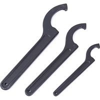1x Clé à crochet réglable 85-105mm, clés à ergot, clé tricoise universelle, pour la fixation ou le démontage des écrous ronds et des couvercles de compteurs d'eau sur les machines-outils
