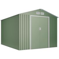 Caseta de metal Wasabi Light Green 8,08m2 - Garantía 10 años - 313x258x202cm Cobertizo jardin
