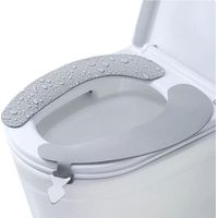 Housse de siège toilette autocollante coussin Salle bain avec séparateur à double aile pour hôtels ,