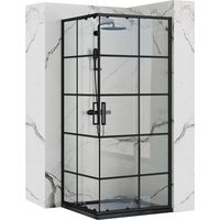 CABINA DOCCIA REA CONCEPT NERO 90X90