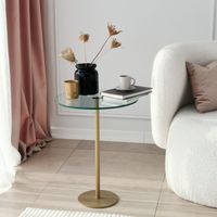 Social Table basse VERRE TREMPÉ Doré