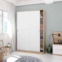 Armario 2 Puertas - Habitación Marrón Roble 50x200h cm