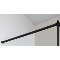 Gelco Cure Black - Stütze für Duschwand, 1400 mm, schwarz matt CBSB140