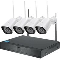 KIT VIDEOSORVEGLIANZA WIRELESS '455020' 1 NVR + 4 telecamere