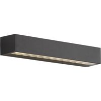 QAZQA Applique da esterno industriale nera 38cm incl. LED IP65 -
