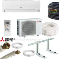 Climaconveniente – Climatiseur réversible mural split fixe 12000 BTU – Mono-split 3.5 kW MSZ-HR35VF MUZ-HR35VF – A++ – Kit d'installation 5 mètres