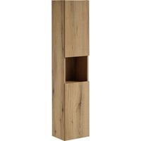 Colonne de salle de bain suspendue NOVA OAK – Rangement élégant finition Chêne Naturel