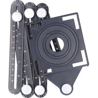 Règle pliante à 6 volets, outil de mesure multifonctionnel universel en alliage d'aluminium multi-angles 5041